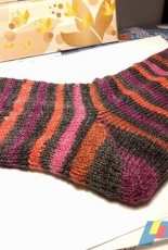Striped Toe Up Socks
