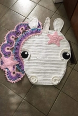 Unicorn girls room rug