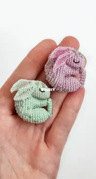 Crochet Pattern By Lily - moi prelesti - Liliya Sharipova - Sleeping bunny brooch