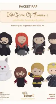 Timart - Fatima Barbosa - Kit Game of Thrones 1- Portuguese