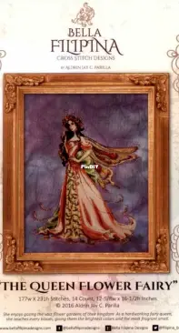 Bella Filipina Cross Stitch Designs - The Queen Flower Fairy XSD