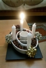 Coffee candle holder