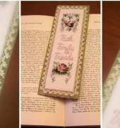 a bookmark embroidered