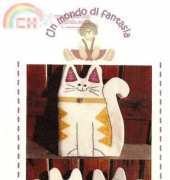 Un Mondo di Fantasia-Gatto/Felting Cat /Italian