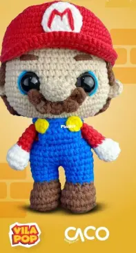 Caco Amigurumi - Juliana Sanches - Mario  Vila Pop - Portuguese