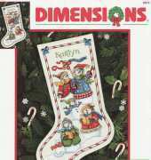 Dimensions 8619 - Snow Carolers Stocking