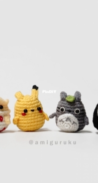 Amiguruku - Anita Suria - Amiballs 4 in 1- Togepi, Pikachu, Totoro, No Face
