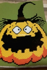 C2C pumpkin blanket