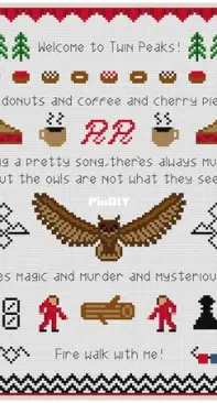 Twin Peaks Sampler by StitchFusion - English