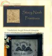 Stacy Nash Primitives-Tombstone Angel Framed Sampler