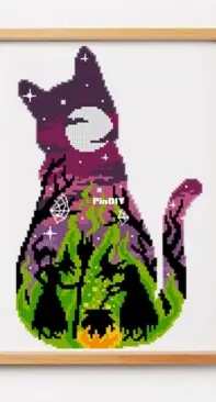 Oh My Stitches - Halloween Cat PCS + XSD