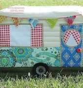 Rainbow Hare Quilts-Vintage Caravan Sewing  Machine Cover-Version 1