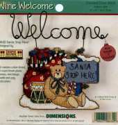 Dimensions - Wire Welcome 8632 Santa Stop Here! by Debbie Mumm XSD