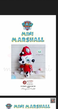Marigurumi - Maricarmen Arce - Paw Patrol Mini Marshall - Spanish