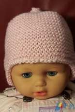 Pink Baby Ear Flap Hat - My work
