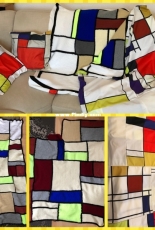 Crochet Blanket - Piet Mondrian Bauhaus Style
