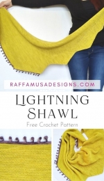 Raffamusa Designs - Raffaella Tassoni - Lightning Shawl - Free
