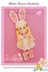 Belinha Artesanatos em feltro - Molde Boneca Coelhinha Girl Bunny - Portuguese