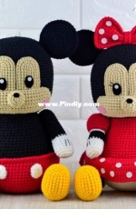 Yui crochet doll - Mickey and  Minnie