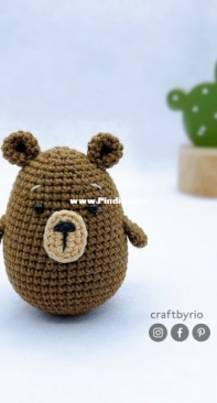 Rio Craft - Craft by Rio - Hanh Pham - Bear Easter Egg - Free