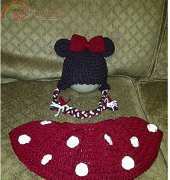Sunset Crochet and Quilt - Bonnie Potter - Minnie Mouse Hat and Skirt