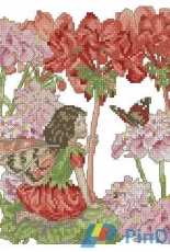 DMC Flower Fairies - The Geranium Fairy from Cross Stitcher 202 XSD