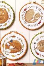 Winter Sleep - Curled Up Animals by Lucie Heaton from Cross Stitch Crazy 221 XSD