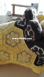 Lion Pillow african flower