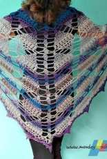 Shawl with diamonds -  Mondays Crochet -Free -Spanish