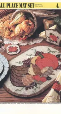 Annie's Fall Place Mat Set Plastic canvas 4 Home Decor