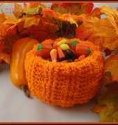 Just Plain Fun - JPF Crochet Club - Julie A Bolduc - Little pumpkin candy dish - Free