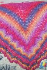 Colorful lace shawl