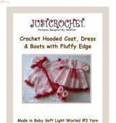 Just Crochet - Heather - 18NB-Dress & Hooded coat