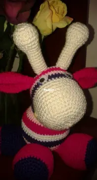 Crochet Giraffe, Zhirafik, jirafa Violeta