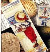 DMC All Our Yesterdays K3753 - Boy with Sailboat Bookmark