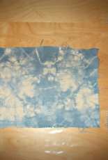 Blue hand dyed fabric