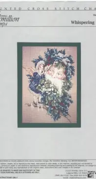The Vermillion Stitchery 143 Whispering to Santa by Donna Vermillion Giampa XSD