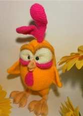 Crochet toy chicken