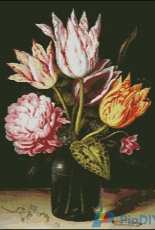 Artecy Cross Stitch - Bouquet of Tulips by Ambrosius Bosschaert the Elder
