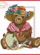 Flossie from ASN 3620 Cross Stitch Teddy Bears by Sam Hawkins XSD and PCS
