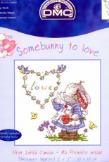 DMC BL 750-51 / BL750-51 - First Initial Canvas  - Somebunny to Love PCS