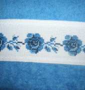 Blue roses towels