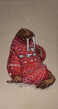 Finished-  Animals in Sweaters - Walrus by Ekaterina Gafenko and Mila Vozhd