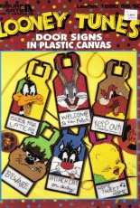 Leisure Arts Leaflet 1690 Looney Tunes - Door Signs in Plastic Canvas