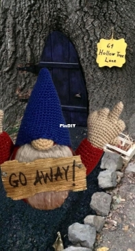 Go Away Gnome with Naughty Hand Gestures!!