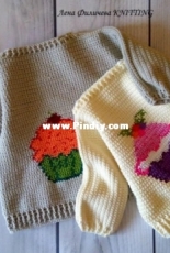 Ifilicheva Knitting - Sweater with cake and pie - Russian