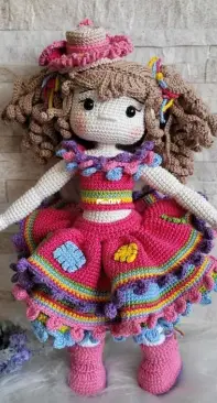 Pontos de Algodão - Eliane Abdanur - Doll - Boneca  Vivi  - Portuguese