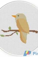 Daily Cross Stitch - Bird on a Tree