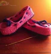 Hot pink boat slippers