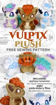 Sew Desu Ne? - Vulpix Plush by Choly Knight - Free